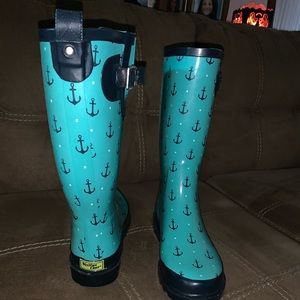 Western Cheif Blue Anchor Rain Boots